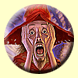 Rincewind Screaming Button Badge