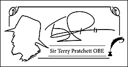 Terry Pratchett's Embossed Signature