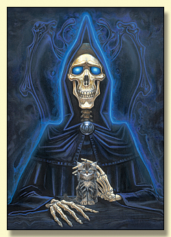 Death With Kitten Greetings Card