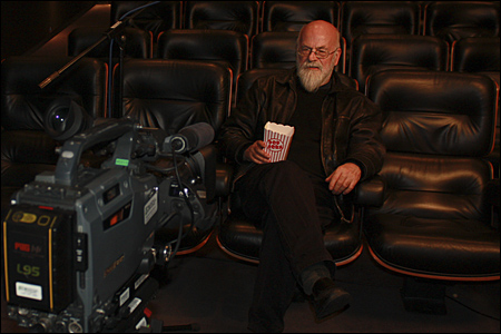 Terry Filming the DVD trailer for Going Postal
