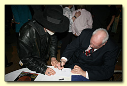 Terry getting his book signed by Sir Patrick Moore