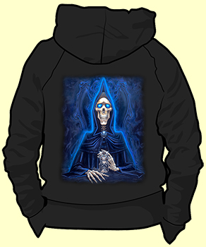 Death With Kitten Hooded Top